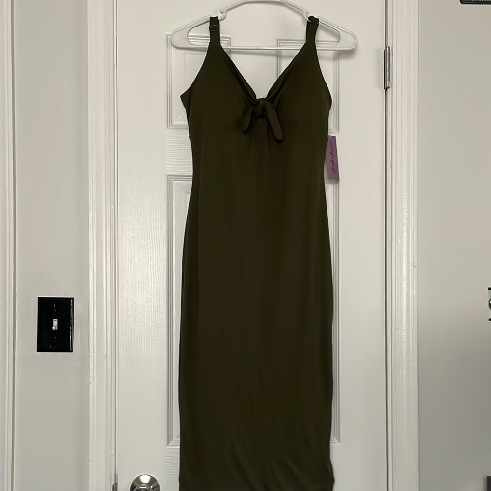 Elegant Olive Green Dress